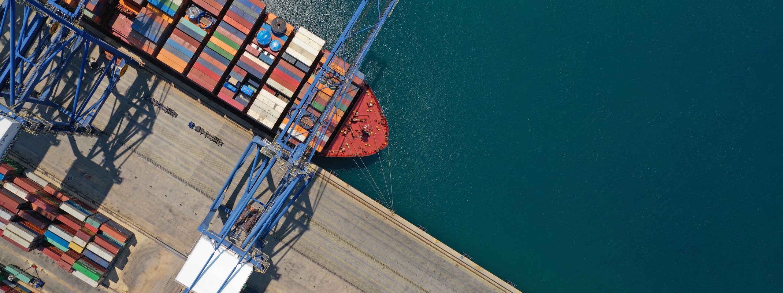 Containers at port